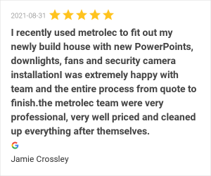 Metrolec Electrical Google testimonial